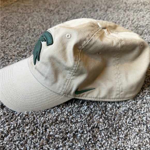 Michigan State Beige Cap with Green Spartan Logo - Picture 3 of 3